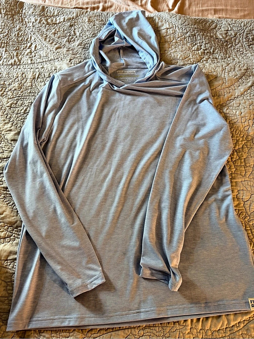 Fair Harbor Sun Protection Hoodie Blue Medium Like New